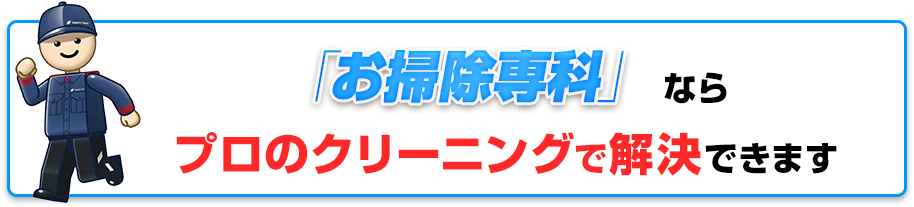 「お掃除専科」ならプロのクリーニングで解決できます